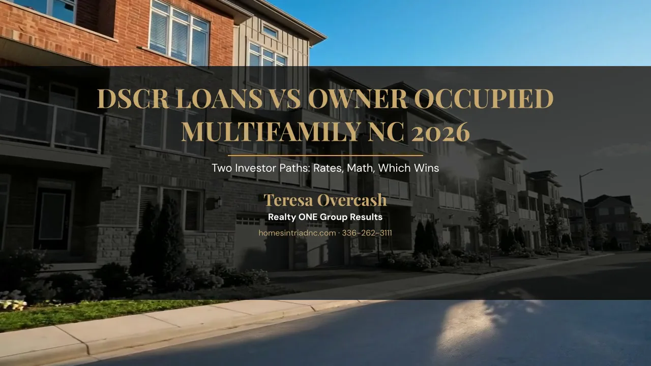 DSCR Loans vs Owner-Occupied Multifamily in the Triad and 2026 — Teresa Overcash, Realty ONE Group Results NC