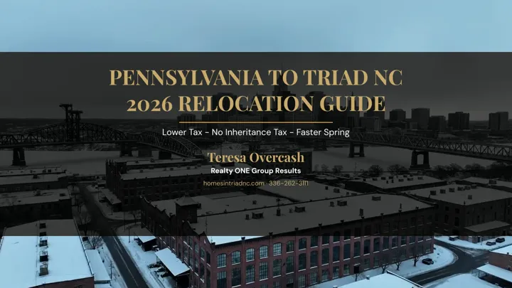 Moving From Pennsylvania To Triad NC 2026 — Teresa Overcash, Realty ONE Group Results NC