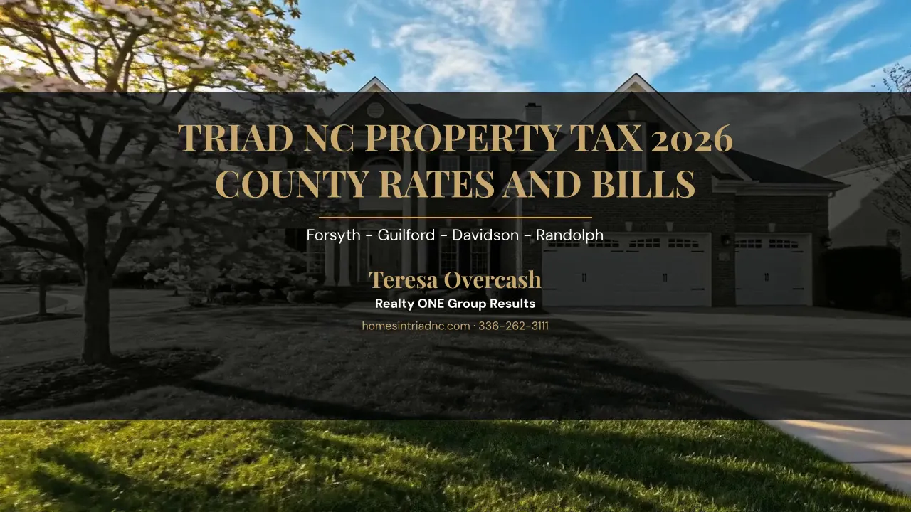 Triad NC Property Tax 2026 — Teresa Overcash, Realty ONE Group Results NC