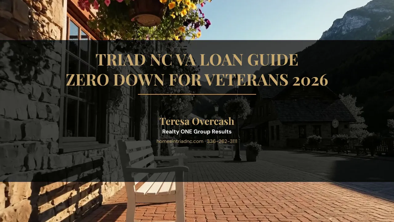 Triad NC VA Loan 2026: 0 Down for Veterans, No PMI — Teresa Overcash, Realty ONE Group Results NC